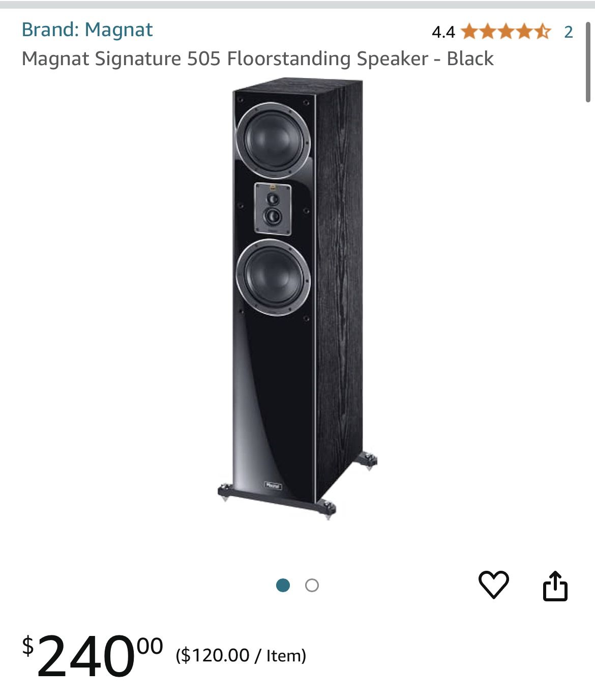 Magnat Signature 505 Floorstanding Speaker - Black