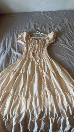 Creme Long Dress