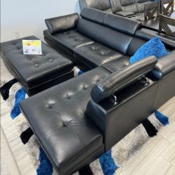 Moderno Black Sectional
