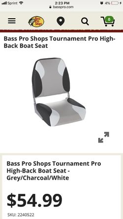 Bass Pro Shops Tournament Pro High-Back Boat Seat for Sale in Turlock, CA -  OfferUp