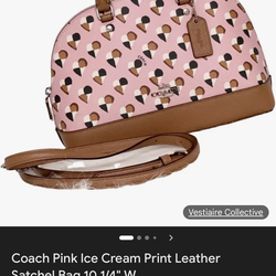 Coach mini sierra satchel ( pink ice cream )