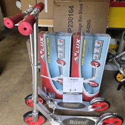 2 Razor A5 Lux Scooters