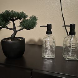 Fake Tree And Mason Glass Jars