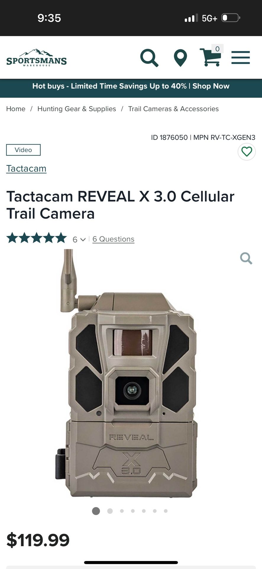 TACTACAM REVEAL C 3.0 Cellular Trail Camera