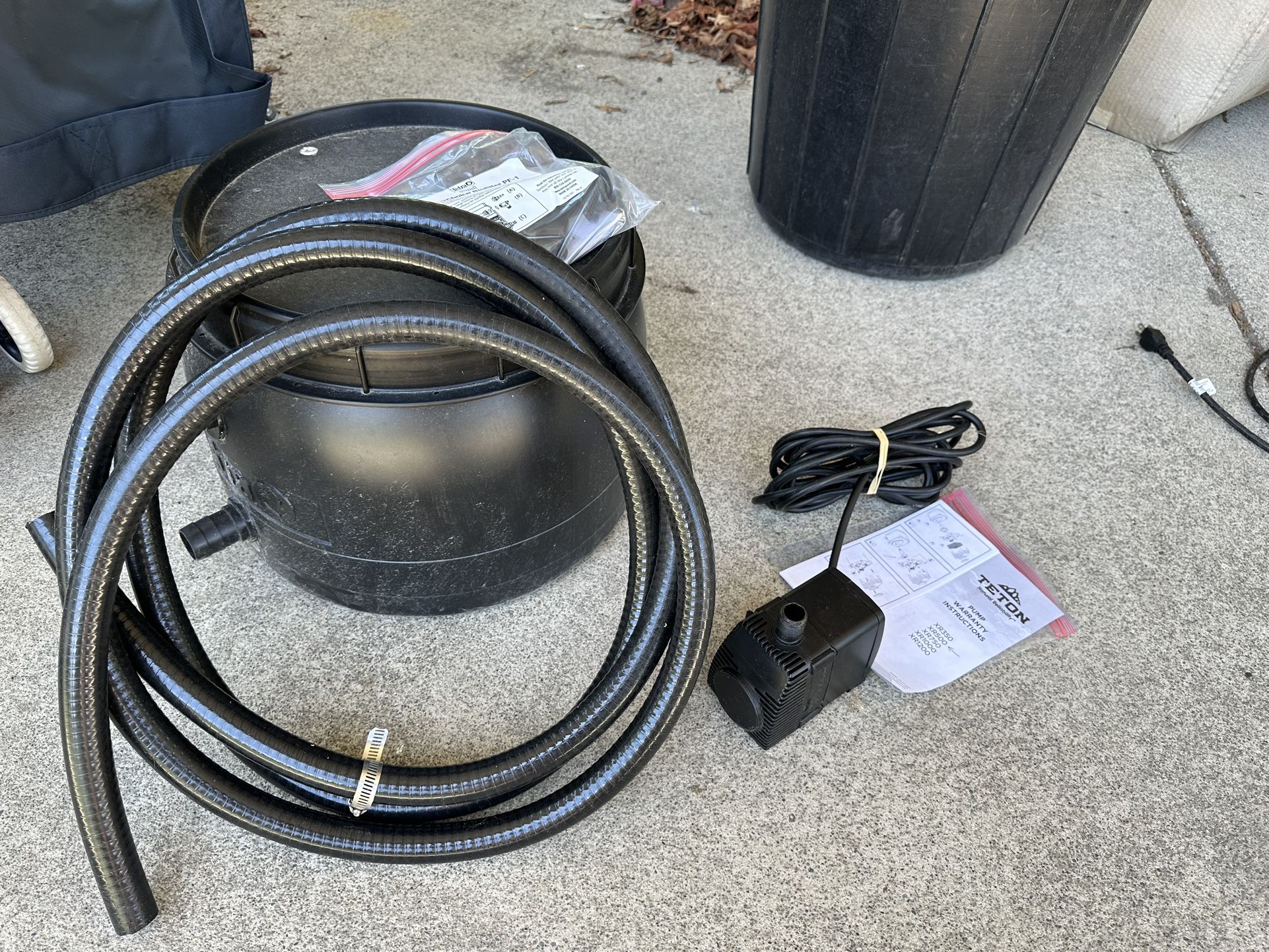 Fish Pond Biofilter & Pump $25
