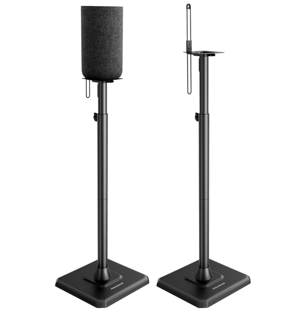 Perlegear Speaker Stands, Height Adjustable Up to 6kg, Speaker Stands Floor Pair for Small Bookshelf & Satellite Speakers with Cable Management, PGSS1