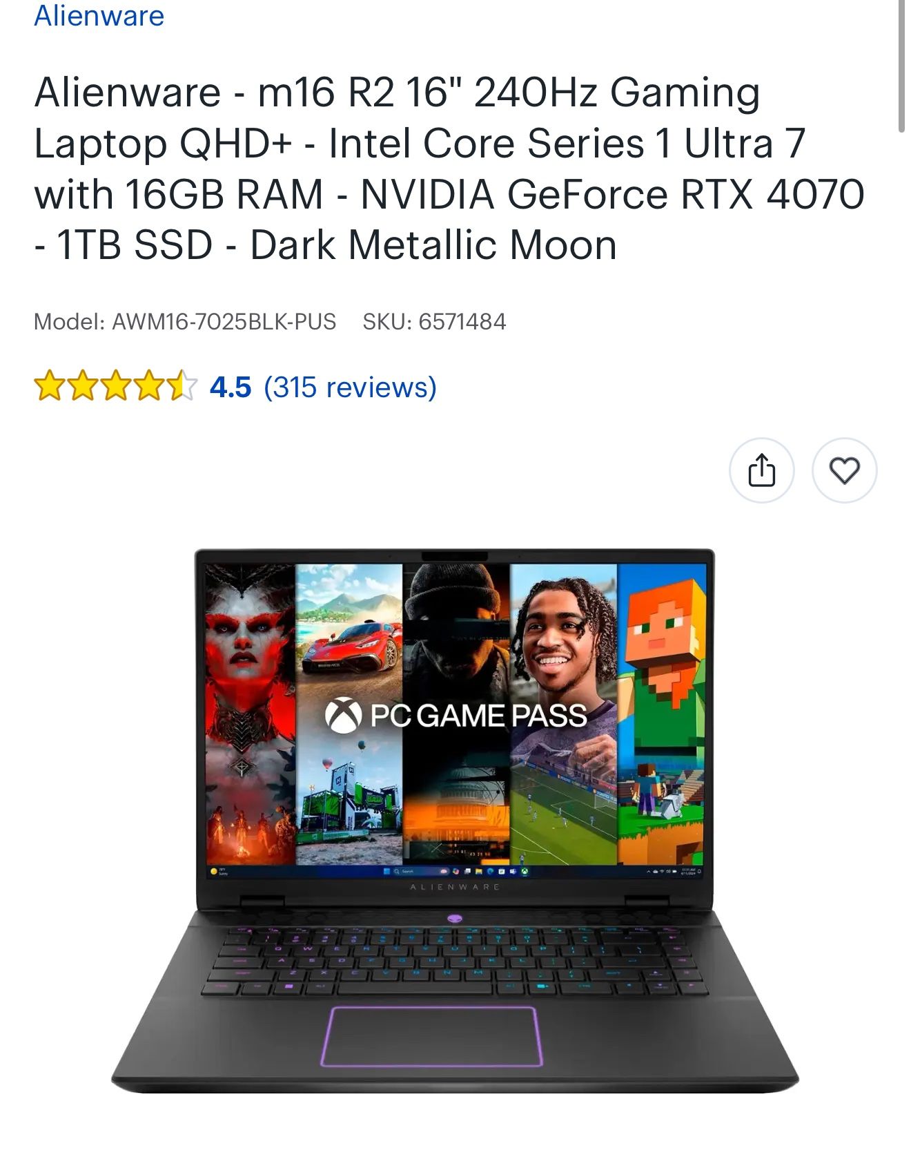 Alienware Laptop