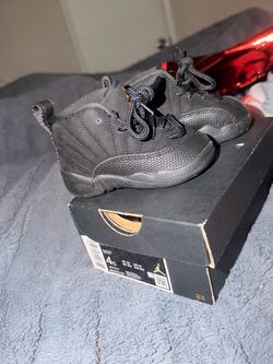 All black Toddler 4c Jordan 12s