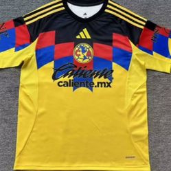 Soccer America america 🦅🦅las home and away local visitante aguilas New Jersey 2025- 2026 fan version player version small to 4xl tricampeon futbo
