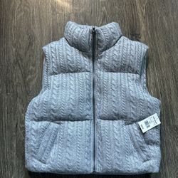 Grey Women’s Knit Sweater Vest – Size Small