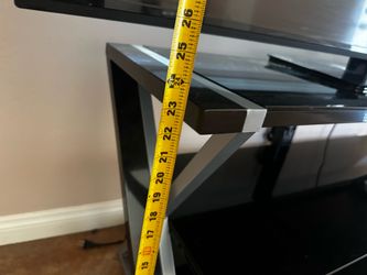 tv stand  glass with metal
