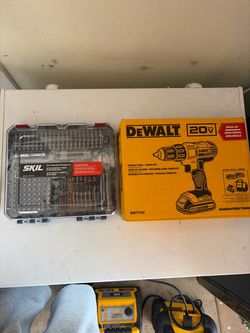 DeWalt 20V Drill Kit & SKIL 120pc Bit Set