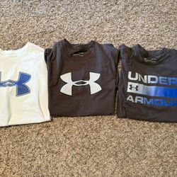 3 UNDER ARMOUR SHIRTS. 