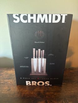 Schmidt Brothers Brass & Walnut 6-Piece Knife Set