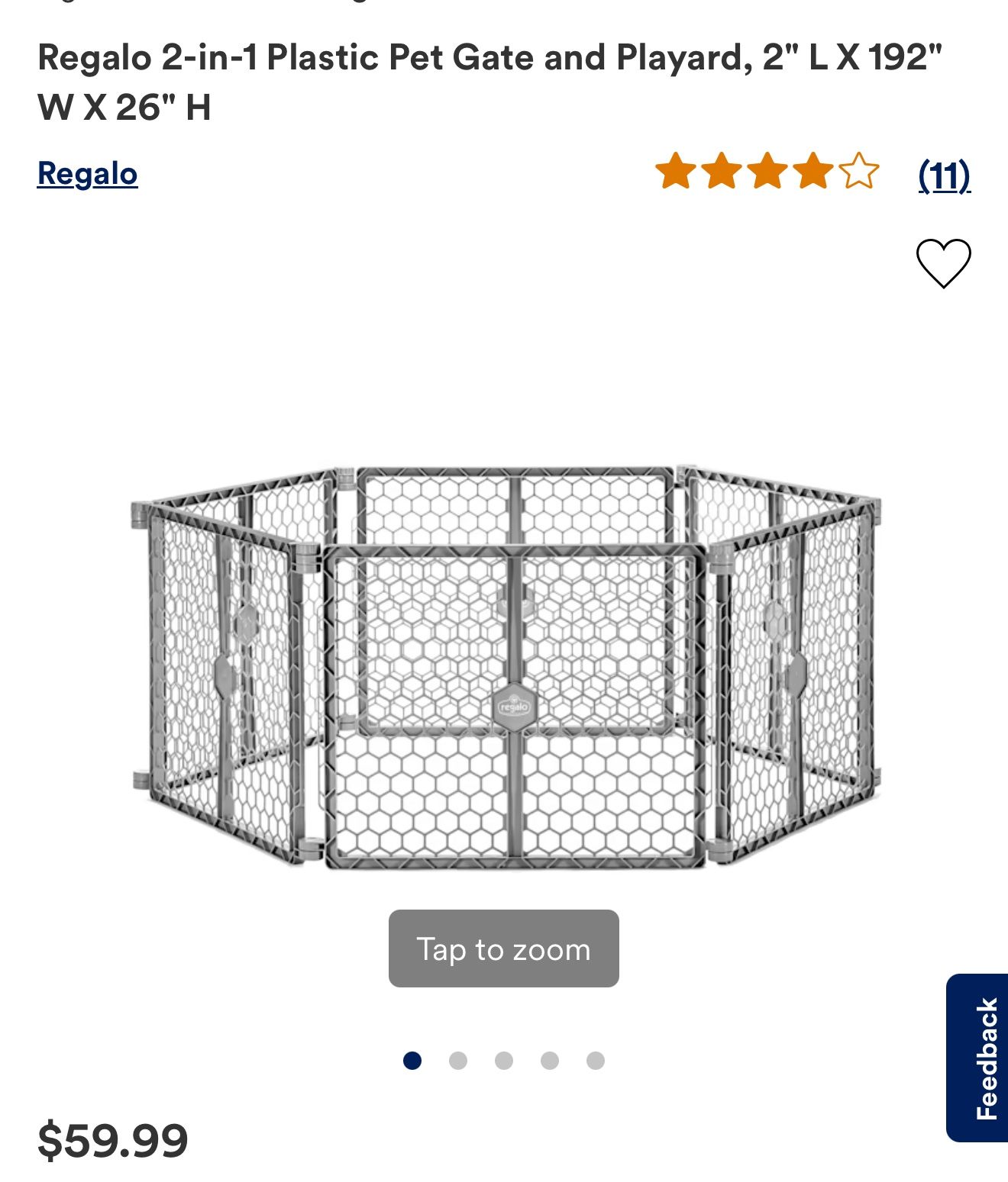 2 in 1 Plastic Pet Gate