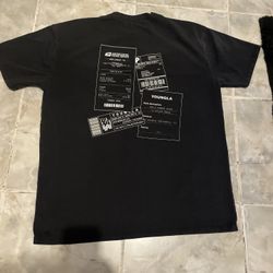 YoungLA 449 WASHED DRIP TEE Blueprint Black SZ Medium Double Sided