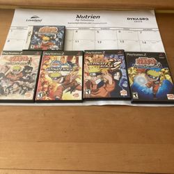 Naruto PS2 Video Game Lot CIB