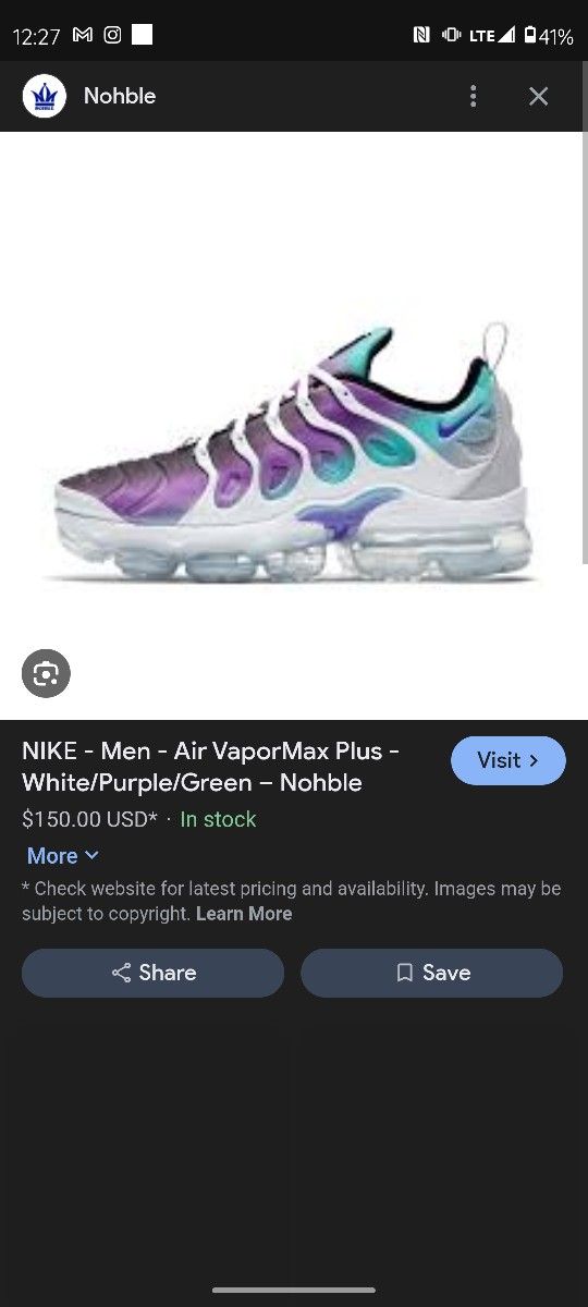Nike Air Vapormaxx Plus Grape Jelly 9.5