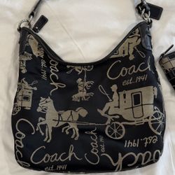 Vintage Coach Horse and Carriage Shoulder Bag