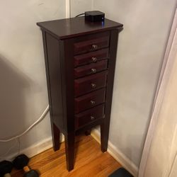 Jewelry Armoire Drawers Door tall Floor Wood