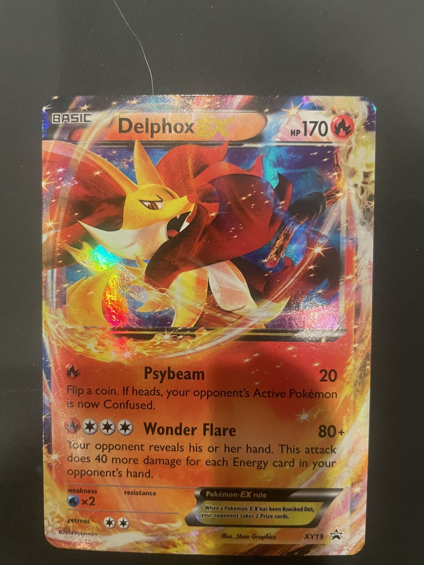 Delphox EX Shiny Card Good Condition 2014