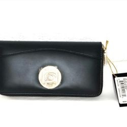 Bebe Melendy Zip Around Black Continental Wallet NWT NEW
