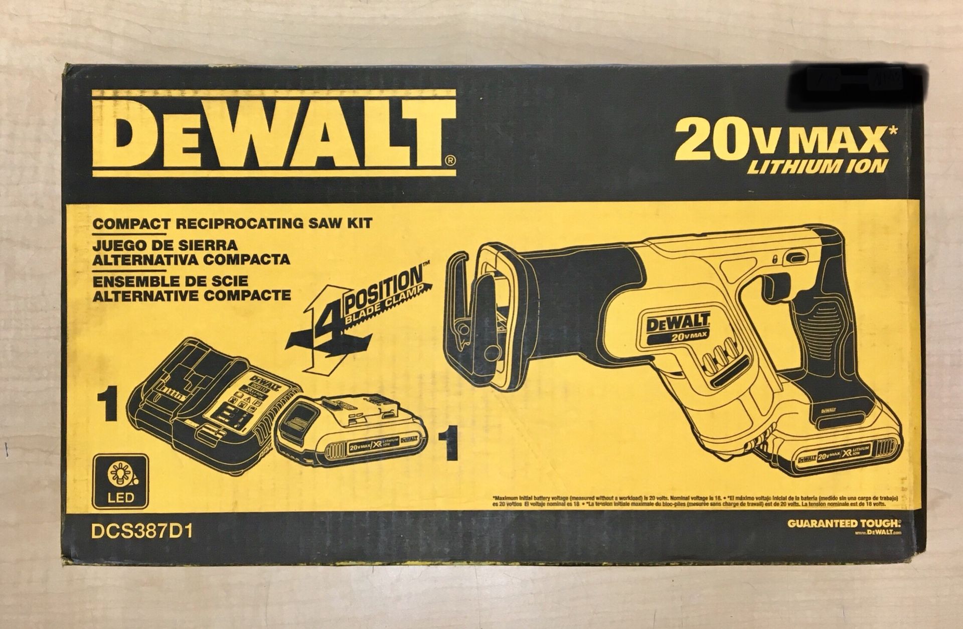 Factory Sealed DeWalt Compact Reciprocating Saw (Model DCS387D1)