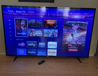 TCL 65” 4K UHD Smart Roku TV