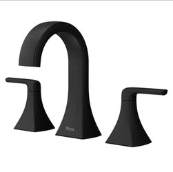50% OFF - Pfister Bruxie 8" Widespread Bathroom Faucet Matte Black w/ Drain Kit