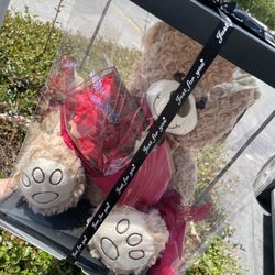 mother’s day gifts (teddy bear with soap flower bouquet)