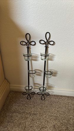 Wrought Iron candle holders or birdfeeders