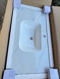 36” bathroom vanity top sink- light damage