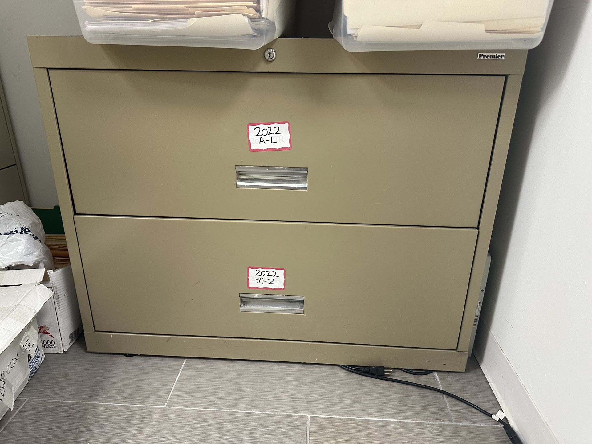 2 Drawer, Large Lateral Filing Cabinet
