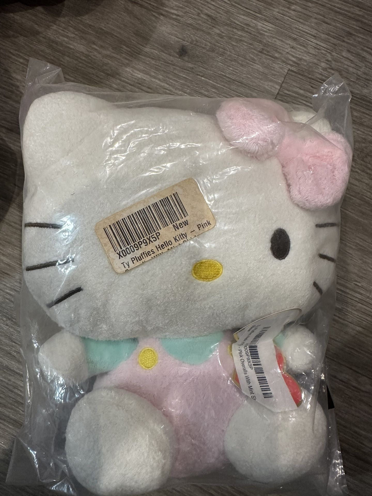 TY Beanie Babies Pluffies Sanrio Hello Kitty Soft Terry Plush Pastel Pink
