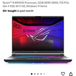 240hz GAMING LAPTOP - ASUS ROG STRIX G16 5070 GPU with AMD 9hx Cpu