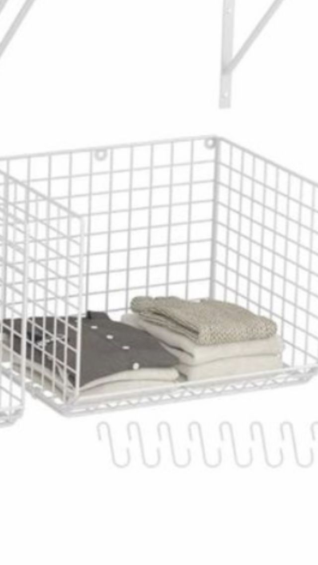 Pack Laundry Room Shelves Wall Mounted with Wire Baskets, Over the Washer and Dryer Shelf with Cloth