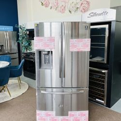 Samsung 27-cu ft French Door Refrigerator with Ice Maker (Fingerprint Resistant Stainless Steel) ENERGY STAR