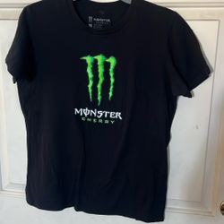 Monster Energy Black And Omens Tee Size XL