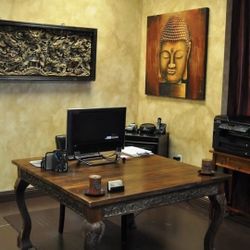 Antique Wooden Table W/Filigree