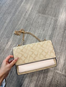 Coach style Crossbody Flap Bag Tan Saddle