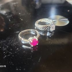 14k W/g( Dont Have Kit To Test ) .80 Ct Diamondvnatural Stone Tested 