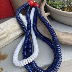 Nautical Vintage Beaded Necklace 