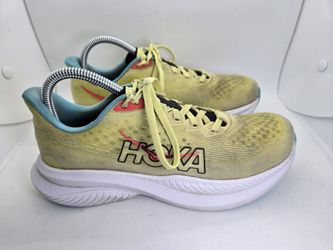 Hoka One One Mach 6 Shoes Womens 7.5 B Yuzu Cielo Blue Running Athletic Sneakers