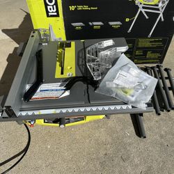 RYOBI 15 Amp 10 in. Compact Portable Corded Jobsite Table Saw with Folding Stand