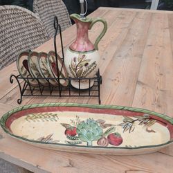 Oil Decanter Bread Dipping Set