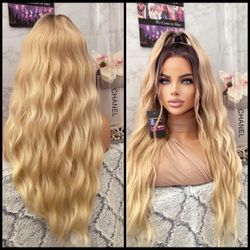 Human Hair Blended Lace Front Wig 