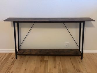 Long console table rustic brown - 7” x 55” x 32.5” tall