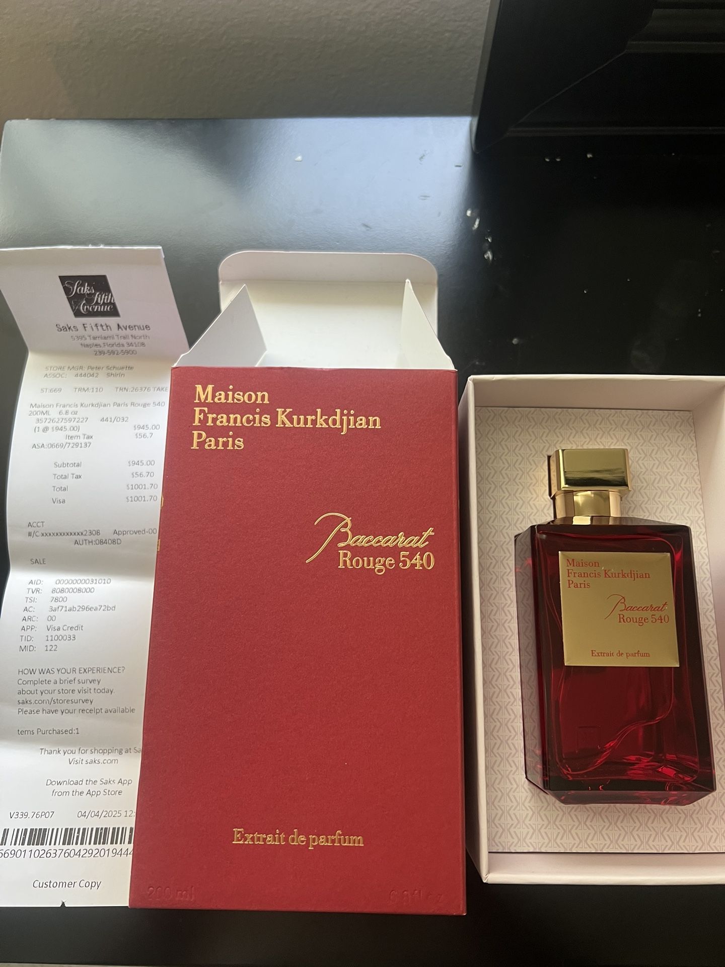 Baccarat Rouge 540 200ml 6.8oz