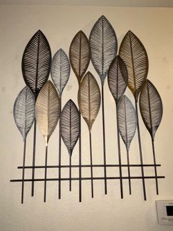 Decorative Leaf-metal wall decor