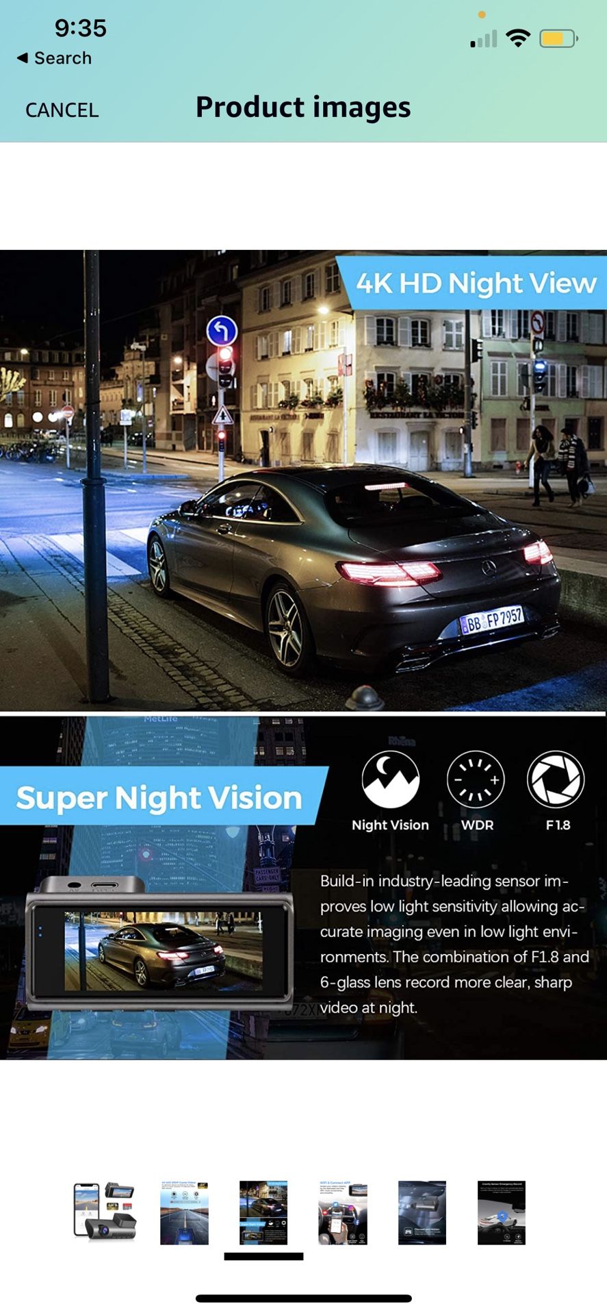 Dash Cam 2160p Resolution BRAND NEW